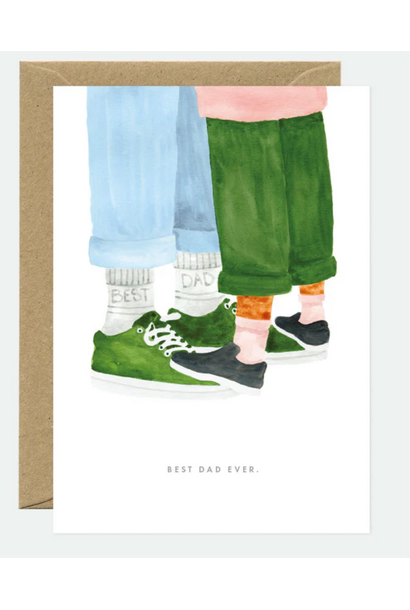 Wenskaart Best Dad Socks