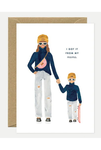 Wenskaart Mama Son