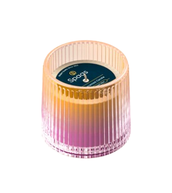 Pop Kaars Bloemig Paars - Spaas-1
