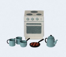 Miniature Cooking Set - Madam's Blue Favorites - Maileg-1