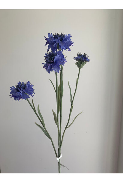Silk Flower Cornflower Dark Blue