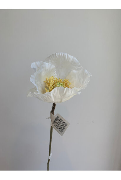 Silk Poppy Flower White