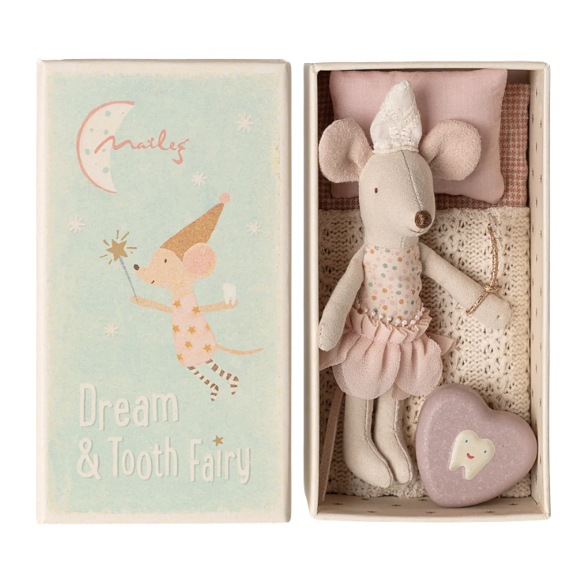 Tooth Fairy Girl With Metal Heart NEW - Maileg-1