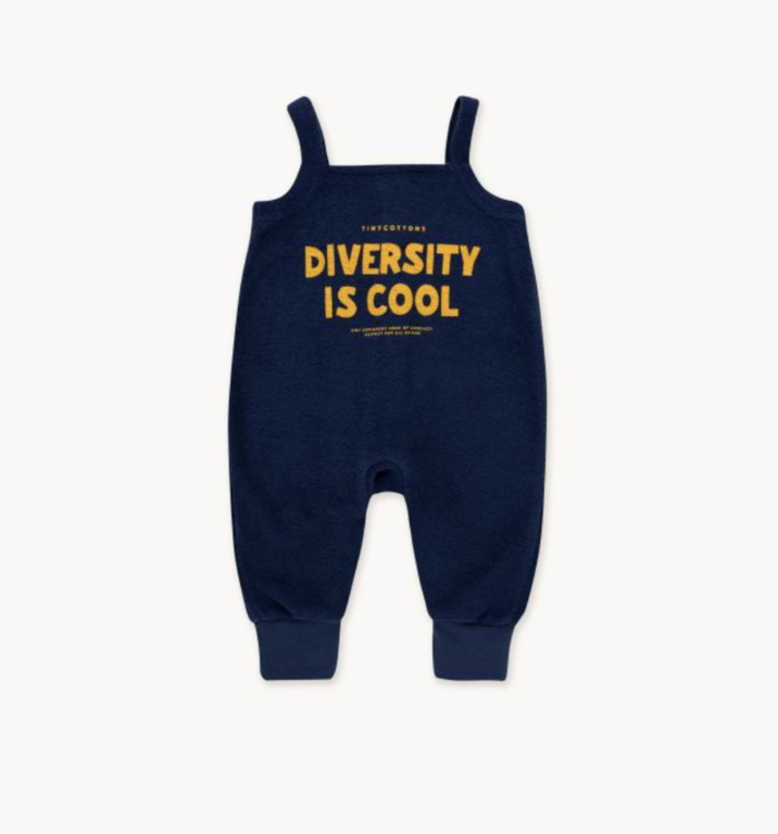 TINYCOTTONS Diversity is cool Dungaree - Deep blue