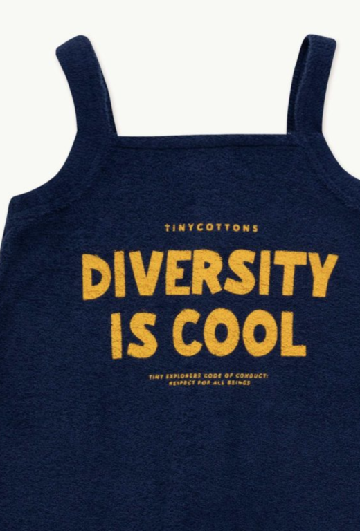 TINYCOTTONS Diversity is cool Dungaree - Deep blue