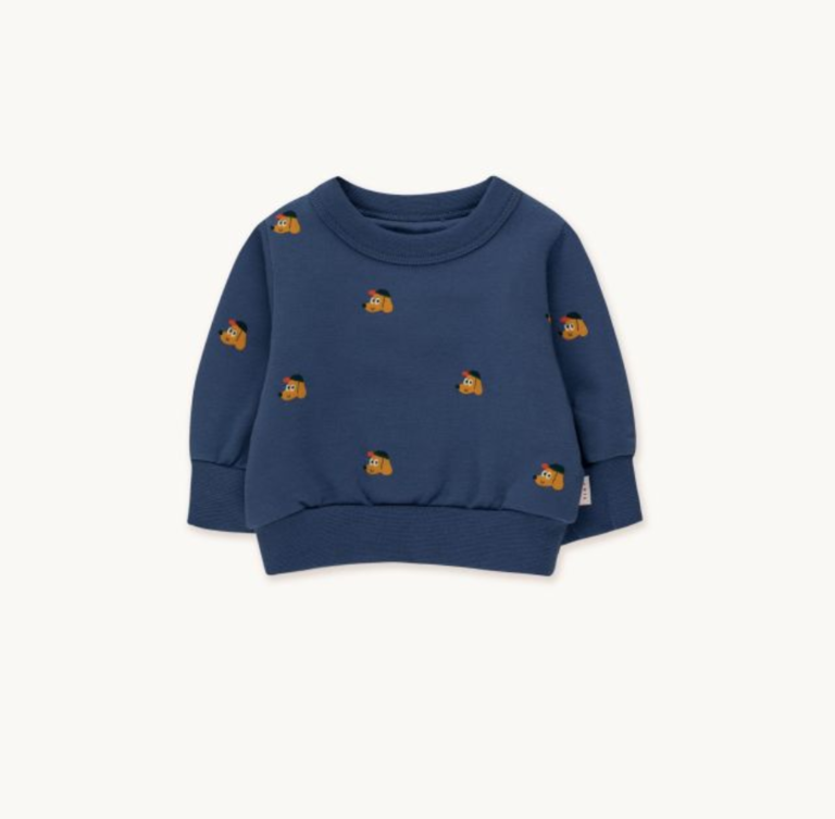 TINYCOTTONS Dogs Baby Sweatshirt - Soft blue