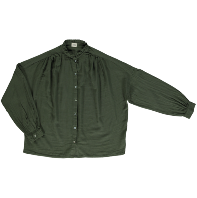 Poudre Organic MOM Blouse Amande Forest green