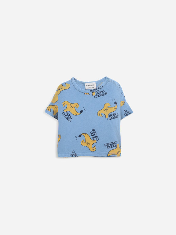 Bobo Choses Sniffy Dog all over short sleeve T - shirt Baby