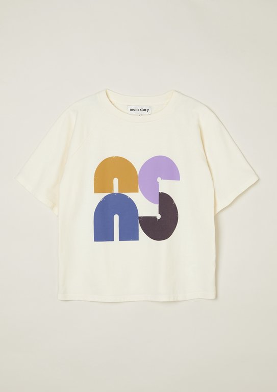 main story Oversized tee - White sand