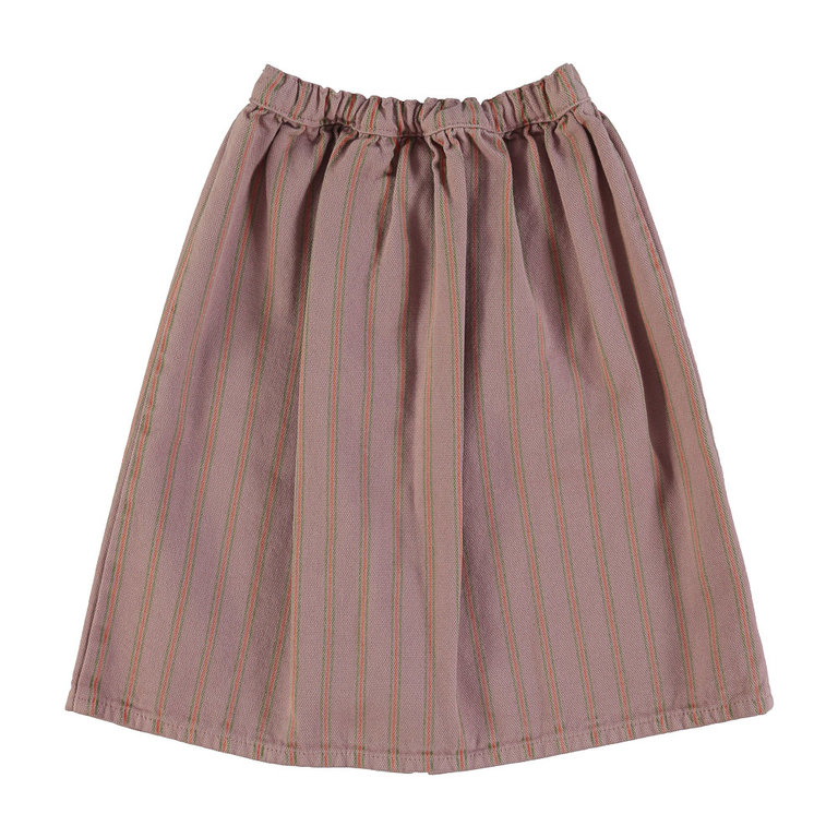 PiuPiuChick Long skirt with pockets grape + multicolor