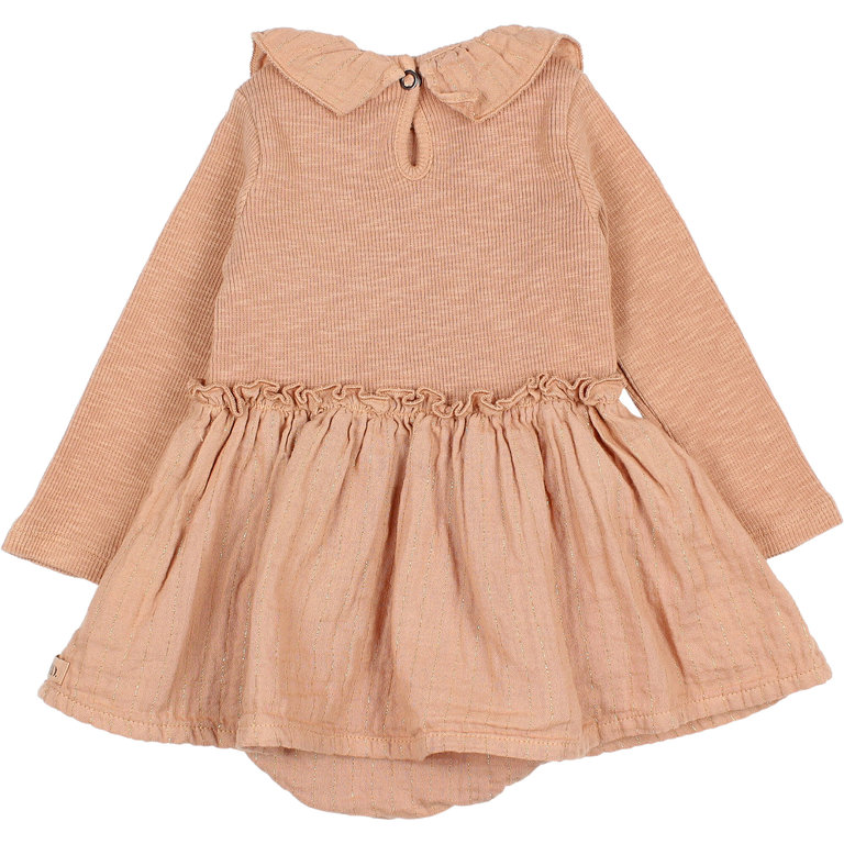 Búho Baby lurex combidress latte