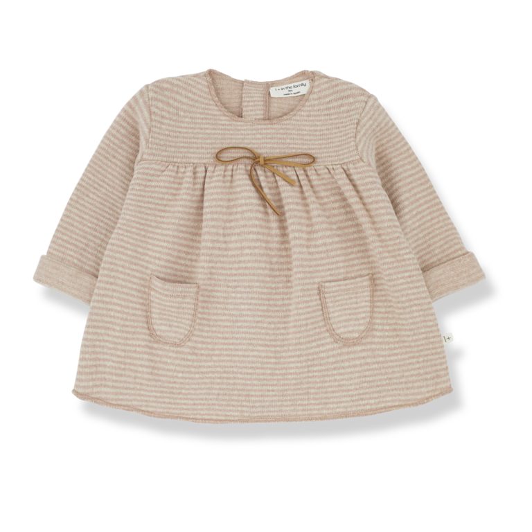 +1 in the family Soft striped recycled fleece dress