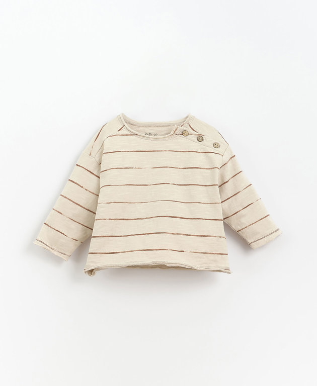 PLAY UP Printed jersey LS Oat stripe