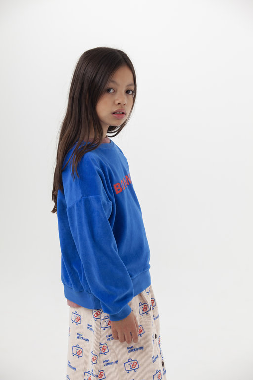 BONMOT Sweatshirt velvet bonmot Sea blue