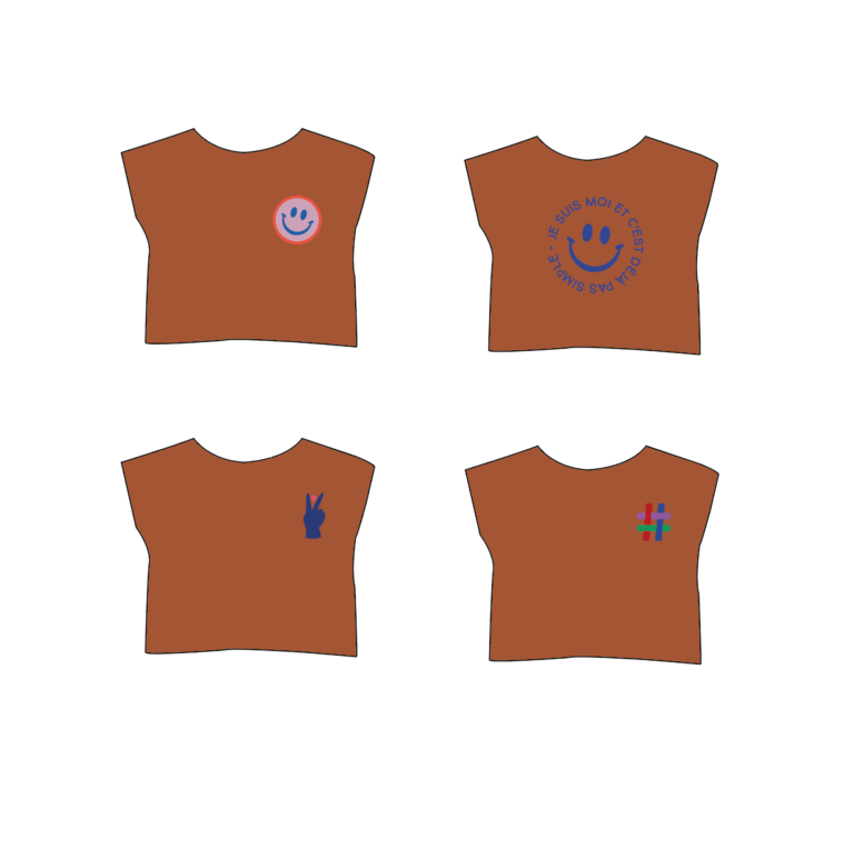 STUDIO KOKON Cropped Jersey Shirt - Rust Orange