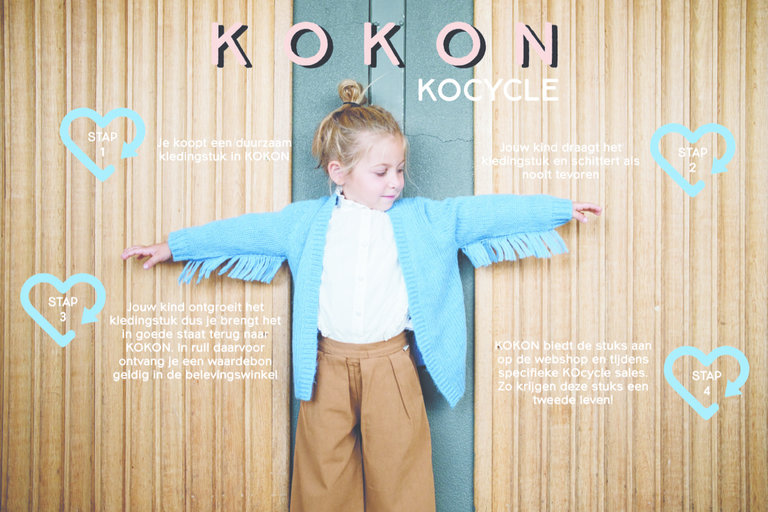 KOcycle Trui Sweater Roos 6Y - Poudre Organic