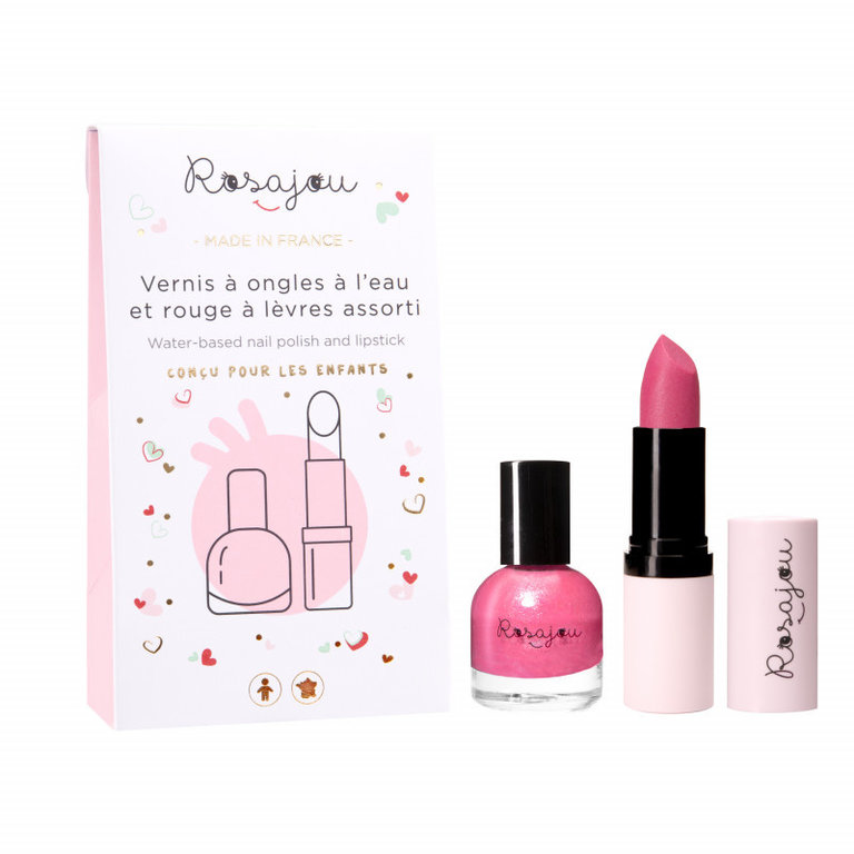 Rosajou Water-based nail polish and lipstick - rubis