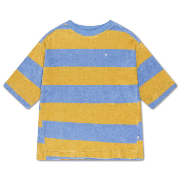 Repose ams Tee sweat - Biscotti blueish block stripe