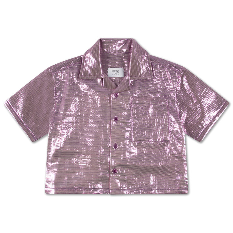 Repose ams Cropped boxy shirt - Sparkling violet