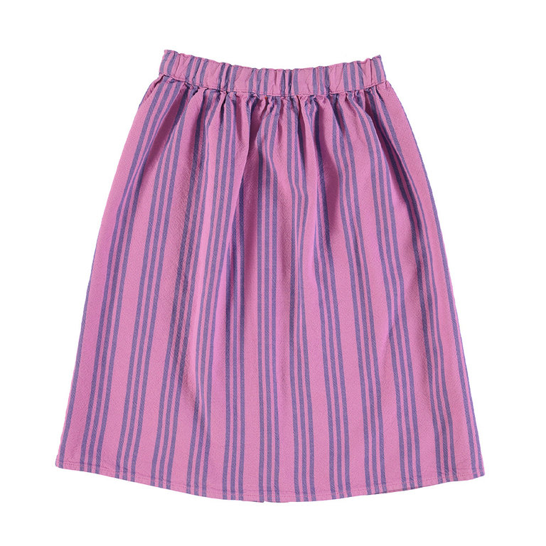 PiuPiuChick COMING SOON Long skirt w/ front pockets - Lavender stripes