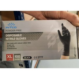 Intco Disposable Nitril gloves zwart
