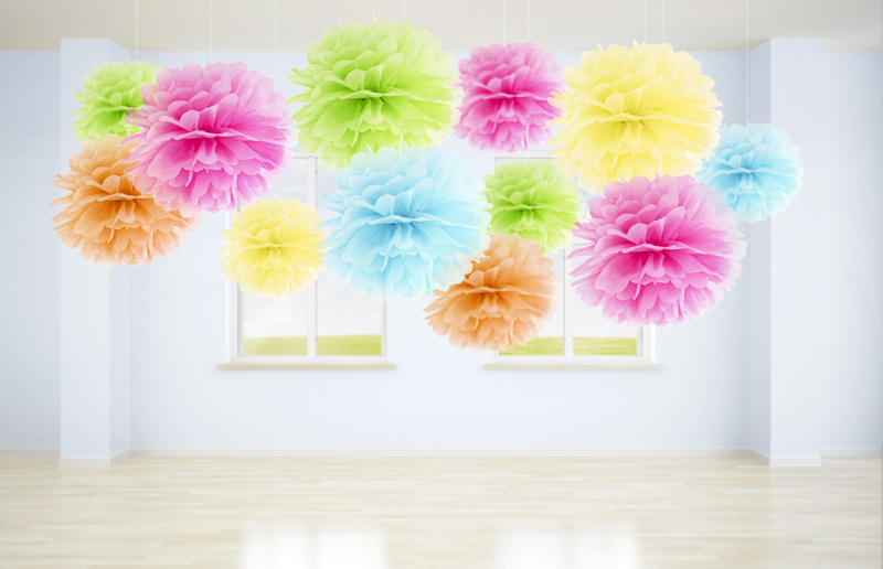 Pompom licht roze - 25 cm