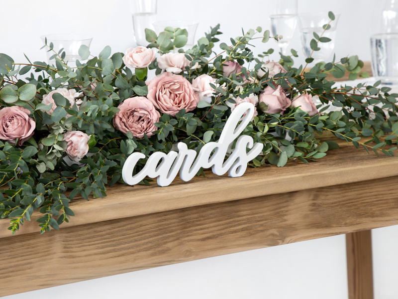 Cards - Houten decoratie - wit