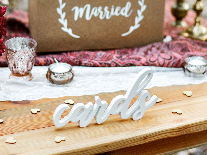 Cards - Houten decoratie - wit