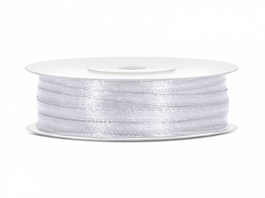 Wit lint - 0,3 cm breed - 50 meter lang