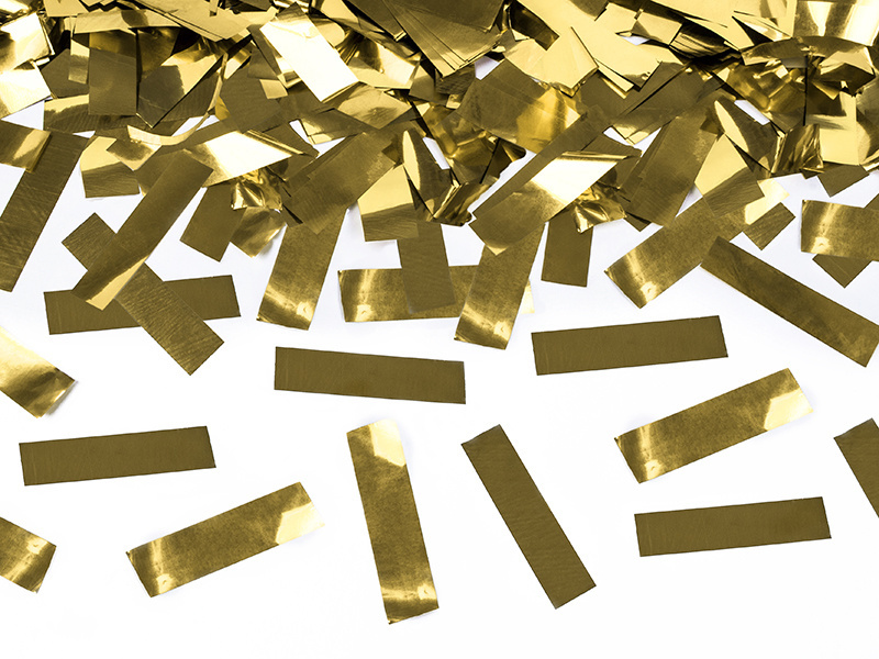 Confetti Kanon met gouden snippers - 40 centimeter