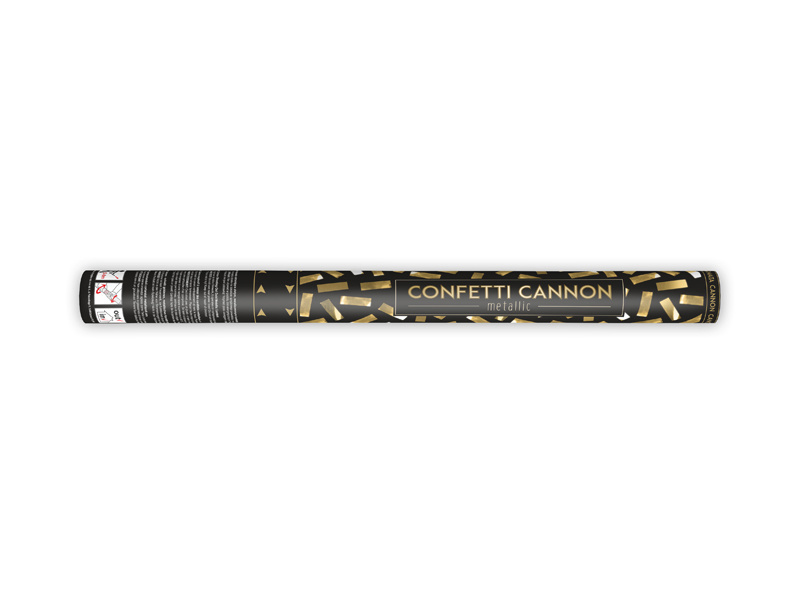 Confetti Kanon met gouden snippers - 40 centimeter