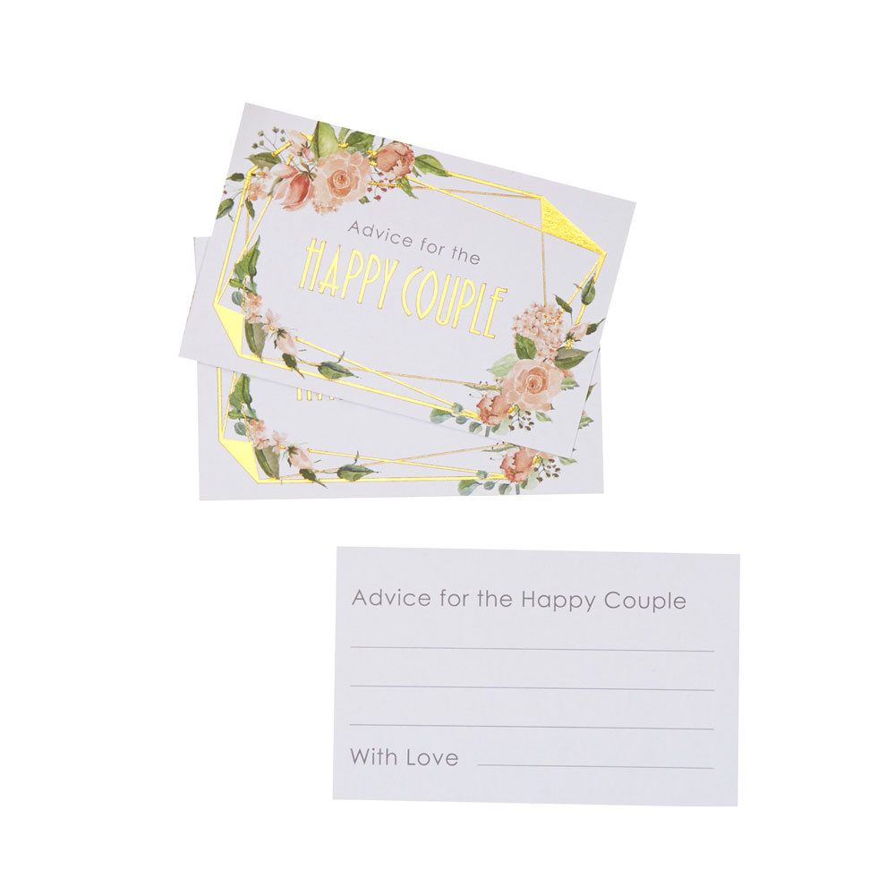 Bruiloft advieskaarten - Floral - Happy Couple - 25 stuks