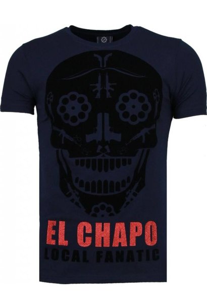 Camiseta Hombre - El Chapo - Azul