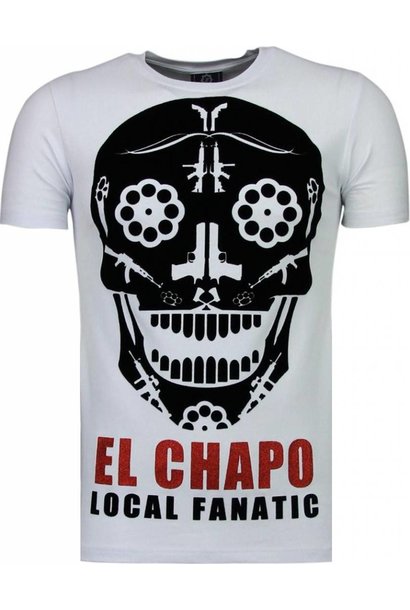 T-shirt Heren - El Chapo - Wit
