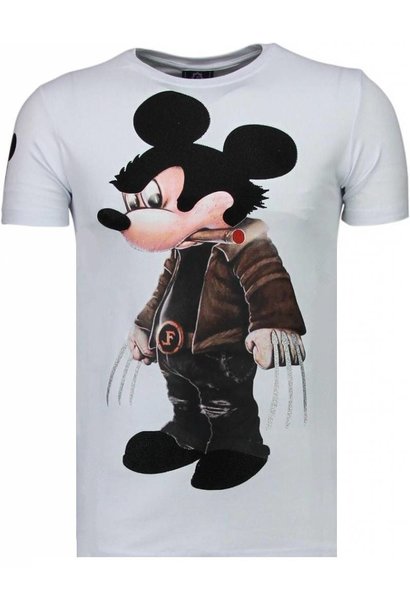 T-shirt Heren - Bad Mouse - Wit