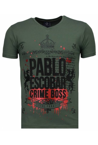 T-shirt Heren - Crime Boss - Groen