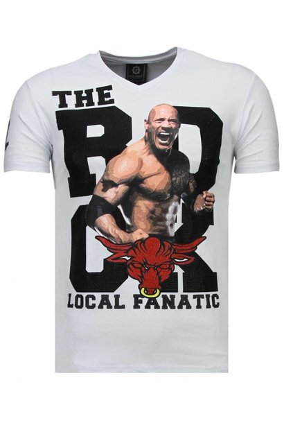 T-shirt Heren - The Rock - Wit