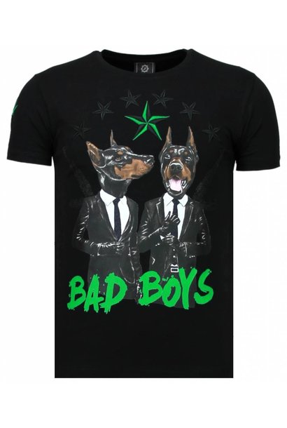 Camiseta Hombre - Bad Boys Pinscher - Negro