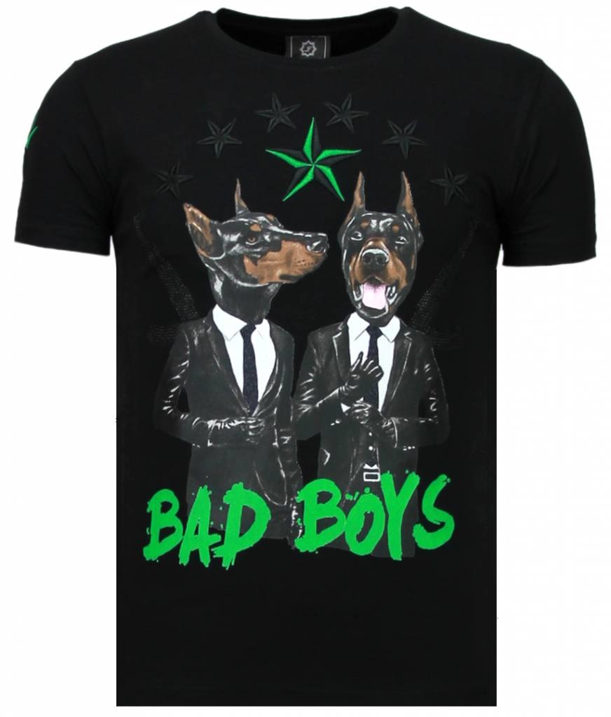 Camiseta Hombre - Bad Boys Pinscher - Negro-1