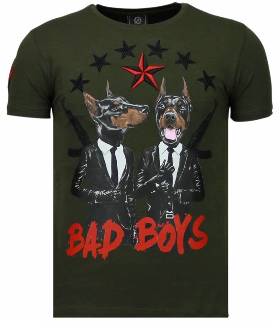 T-shirt Homme - Bad Boys Pinscher - Vert-1