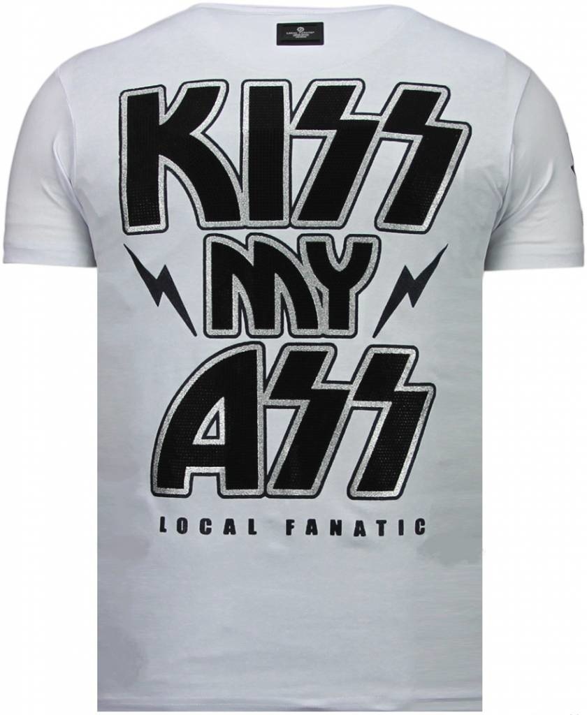 T-shirt Homme - Kiss My Mickey - Blanc-2