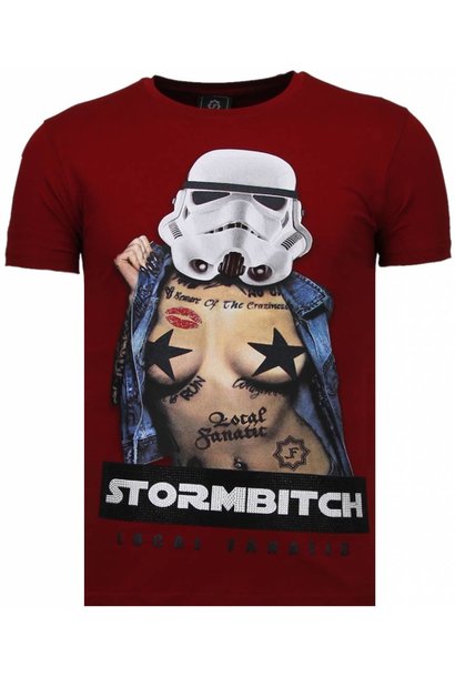 T-shirt Heren - Stormbitch - Bordeaux