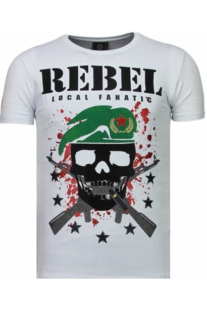 Camiseta Hombre - Skull Rebel - Blanco