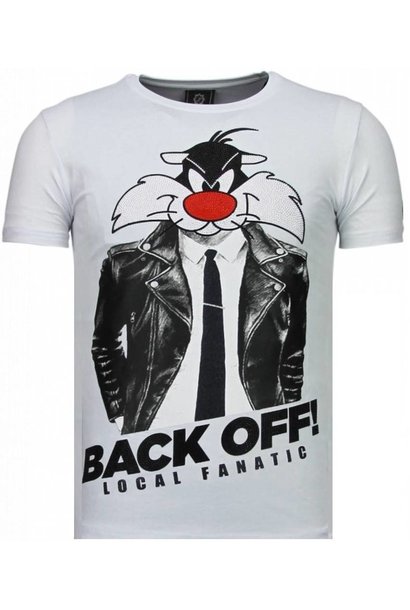 Camiseta Hombre - Pussy Cat - Blanco