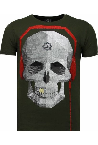 T-shirt Heren - Skull Beat - Groen