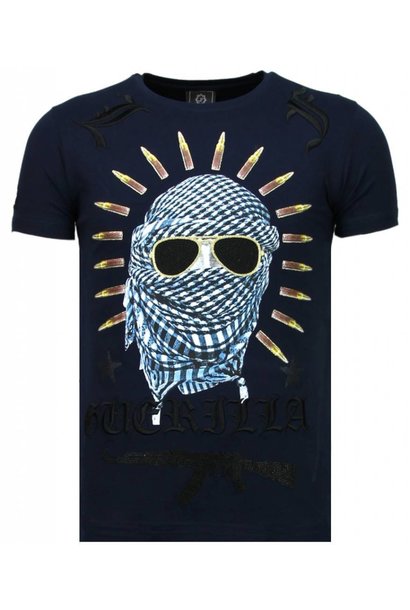 Camiseta Hombre - Freedom Fighter - Azul