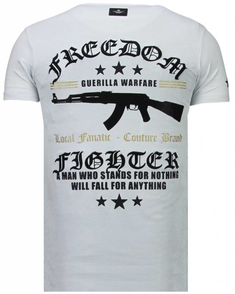 T-shirt Uomo - Freedom Fighter - Bianco-2