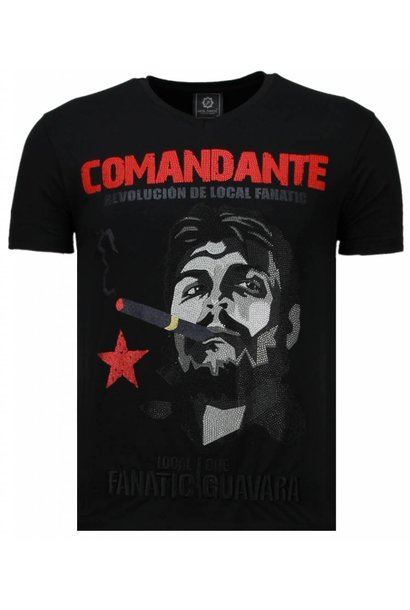 T-shirt Heren - El Comandante - Zwart