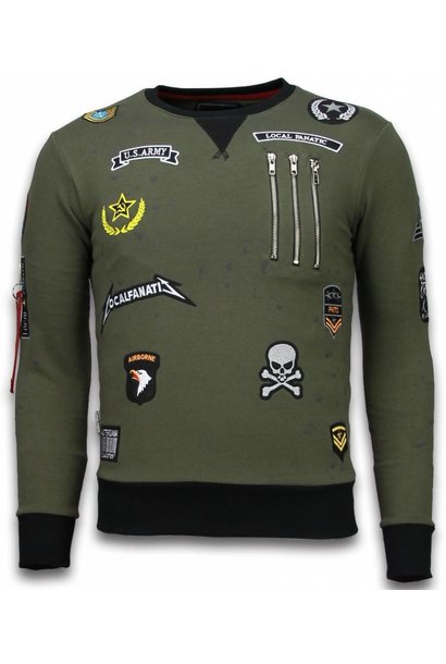 Sudadera Hombre Bordado - Airborne - Verde