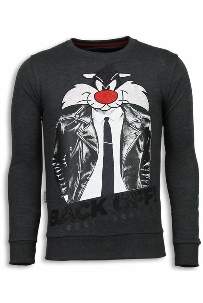 Sweatshirt Men - Pussy Cat - Anthracite
